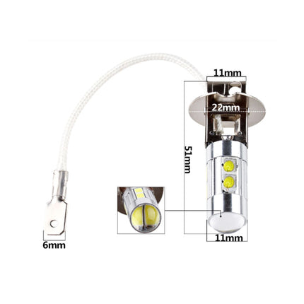 Measurement details of a car headlight bulb on a white background
