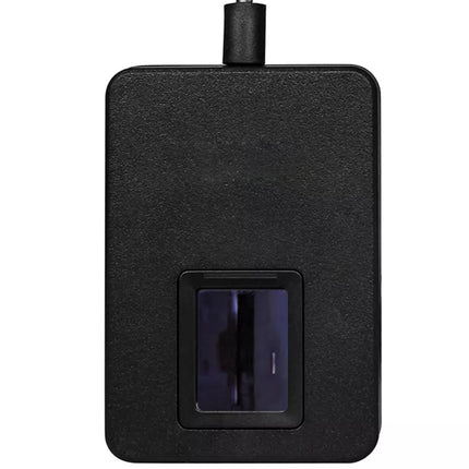 Black electronic device with a screen on a white background
