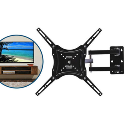 TV wall mount with a inset showing a TV on a stand.