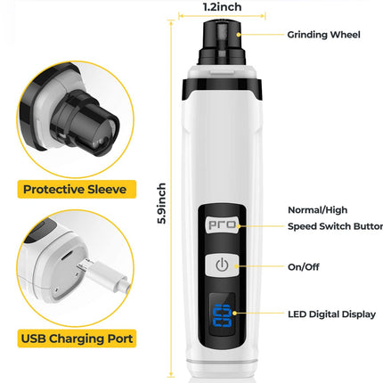 Rechargeable Electric Dog Nail Clippers Grinder Kit |  NZ Sale