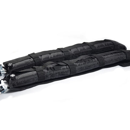 Black adjustable weight system on a white background