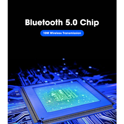 Bluetooth 5.0 chip with 10M wireless transmission on a dark background