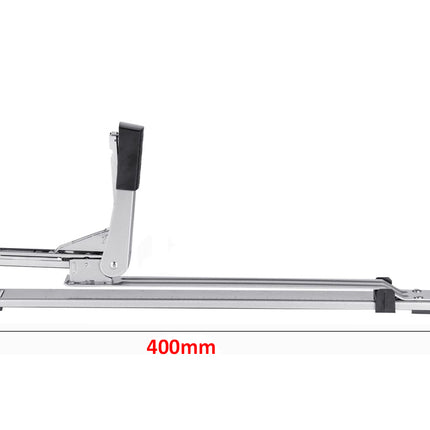 Metal squeegee with black handle on a white background, showing measurement of 400mm.