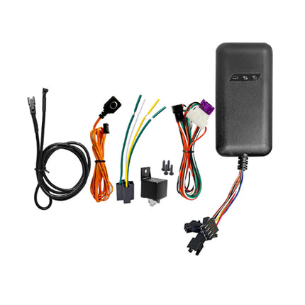 Car audio or security system components on a white background