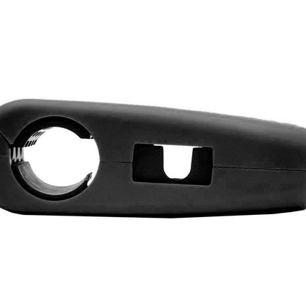 Black bottle opener on a white background
