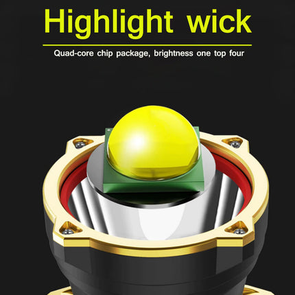 Close-up of a yellow wick in a mechanical device with text on a black background