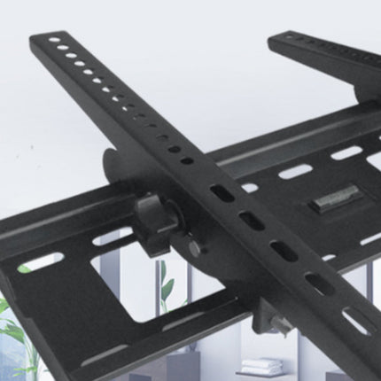 Black TV mount against a light gray background