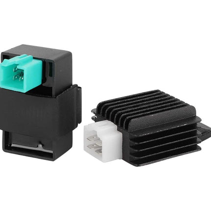 Two electronic components on a white background