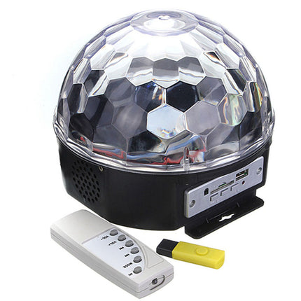 Dj disco ball with remote control on a white background
