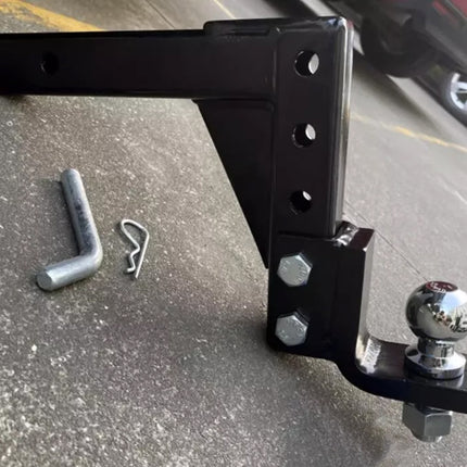 Towing hitch with accessories on a concrete surface