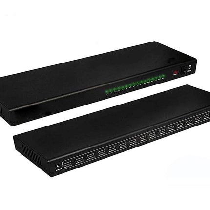 Two black multi-port USB hub devices shown from different angles on a plain white background.