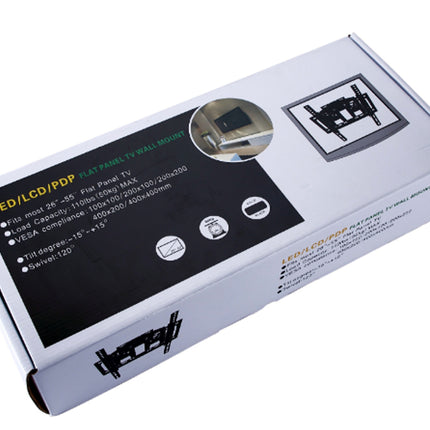 Box for LED/LCD/PDP flat panel TV wall mount on a white background