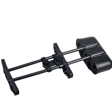 Black metal bracket on a white background