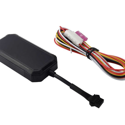A black electronic adapter module with a multi-colored wire harness, including red, yellow, white, and black wires, on a plain white background.