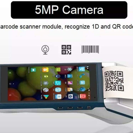 Barcode scanner module with 5MP camera and smartphone display on a white background