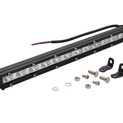 LED light bar with mounting hardware on a white background