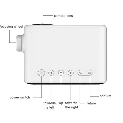 Diagram of a device with labeled parts on a white background