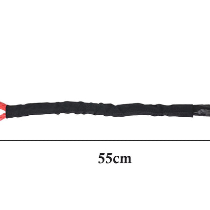 Black rope with red ends and a measurement label of 55cm on a white background