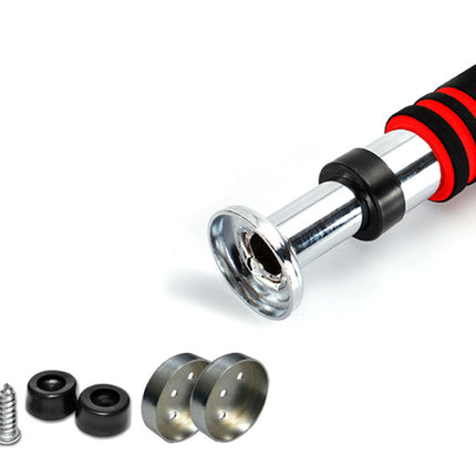 Telescopic rod with components on a white background