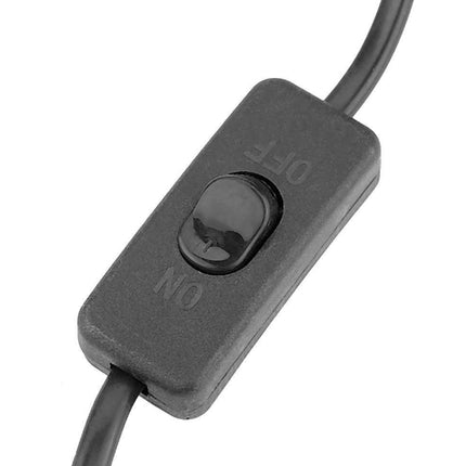 Black toggle switch with 'ON' and 'OFF' labels on a white background