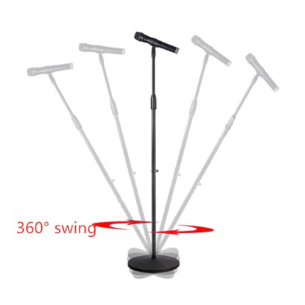 Black stand with multiple white squeegees attached, labeled '360° swing'.