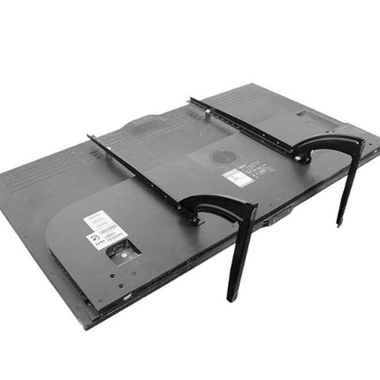 Black metal table saw on a white background