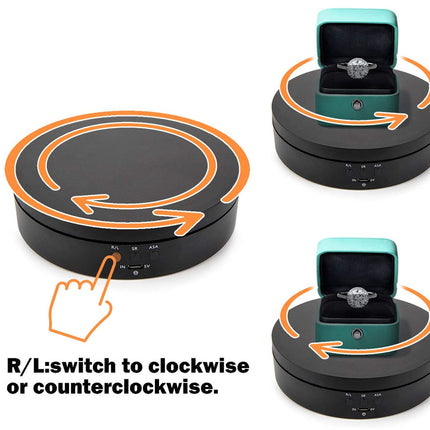 Electric Rotating Turntable Display for Jewelry, Watches