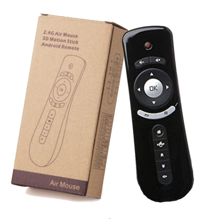 T2 Air Mouse Remote Control - Gyroscope & Anti-Shake | For Smart TV PC | 2.4G USB Receiver | 5-20m Range | 15 Keys | Black