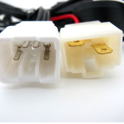 Close-up of electrical connectors on a white background