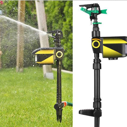 Sprinkler system with adjustable spray pattern on grass