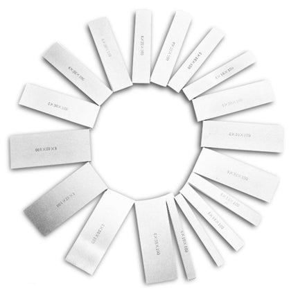 Circular arrangement of white labels with 'Bvlgari' branding on a white background