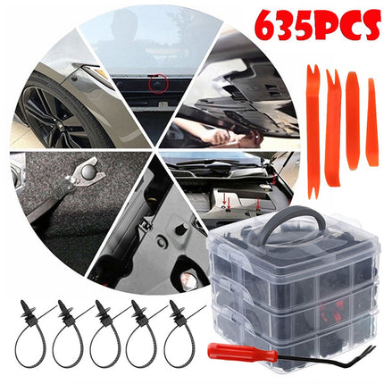 635PCS Car Body Trim Clips Bumper Retainer Fastener Kit