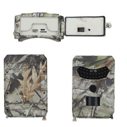 Camouflage hunting camera on a white background