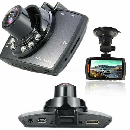 Three car dash cameras on a white background
