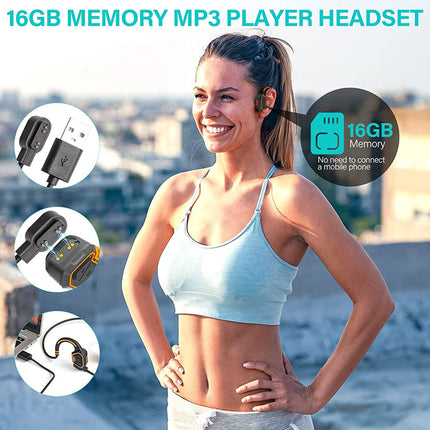 Bone Conduction Headphones IP68 Bluetooth MP3 16GB Swimming