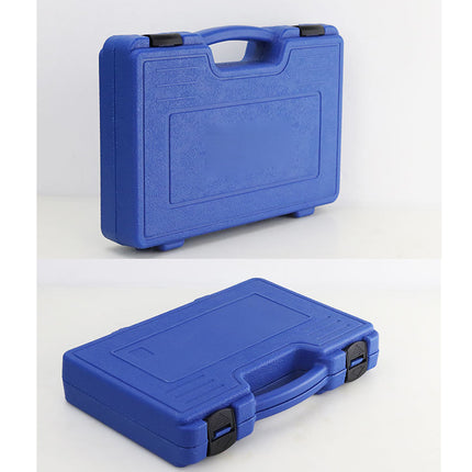 Two blue tool cases on a white background