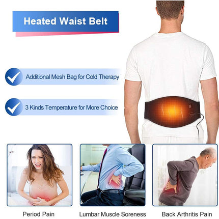 Adjustable Heated Back Brace for Pain Relief
