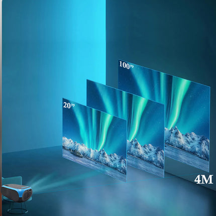 Collection of different sizes of TVs displaying a Northern Lights scene.