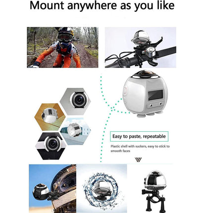 Product advertisement showing various mounting options for a camera or sensor.