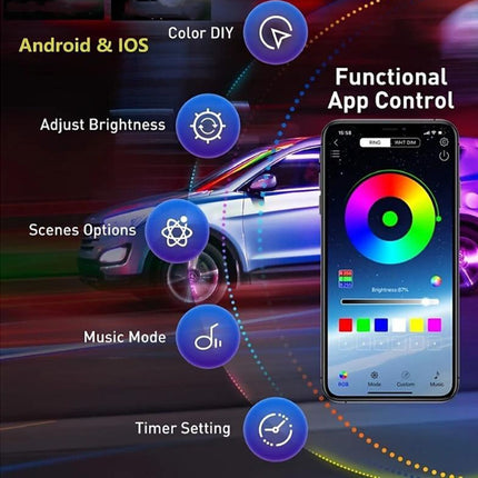 Car LED Rock Lights Underglow Kit