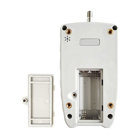White electronic device with a clear cover on a white background
