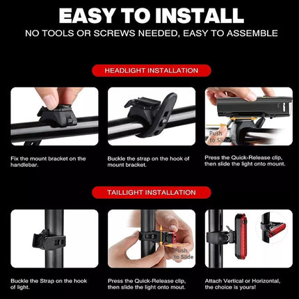 Rechargeable Bike Lights Front & Rear | NZ Sale