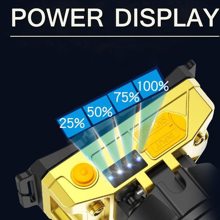 Power display on a device with percentages shown