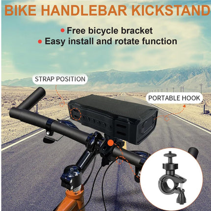 Magnetic Golf Bluetooth Speaker - IP67 Waterproof with TWS Stereo | 30W Portable Sound with 36H Playtime Built-in Torch & Bike Mount Black