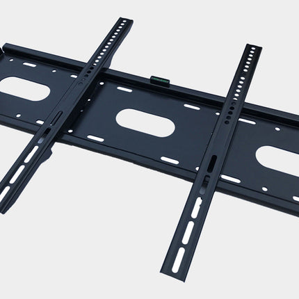 Black TV wall mount bracket on a white background