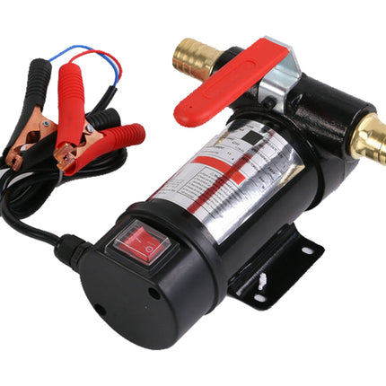 Car pump with wiring and connectors on a white background