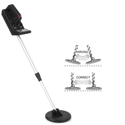 Cordless floor buffer with instructions on correct usage on a white background