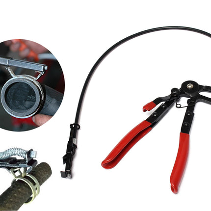 Red and black metal tool with close-up inset on a white background