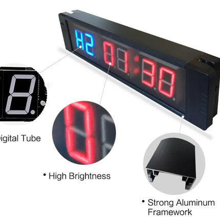 Digital clock with digital tube, high brightness, and strong aluminum framework features.