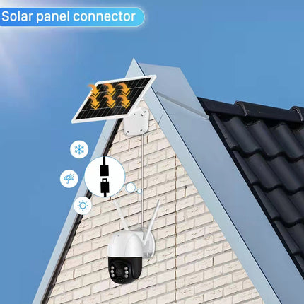 Solar panel connector on a roof with a blue sky background